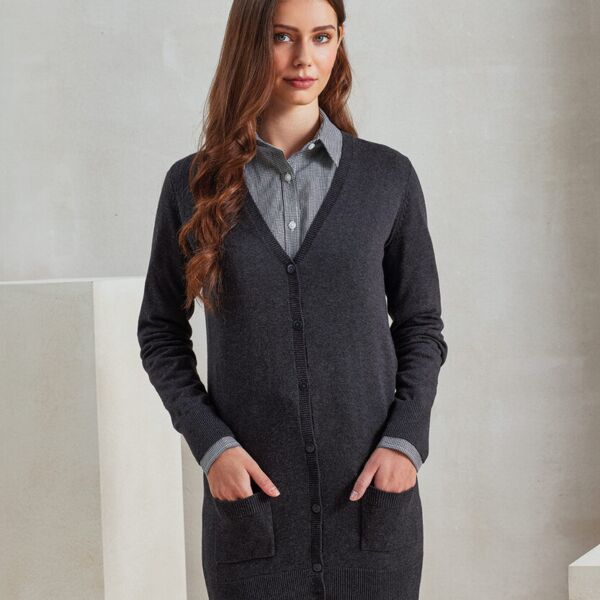 Women's longline knitted cardigan Thumbnail